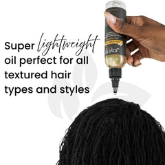 Jaycee Naturals loc strands texture shot illustrating softness and reduced frizz benefit