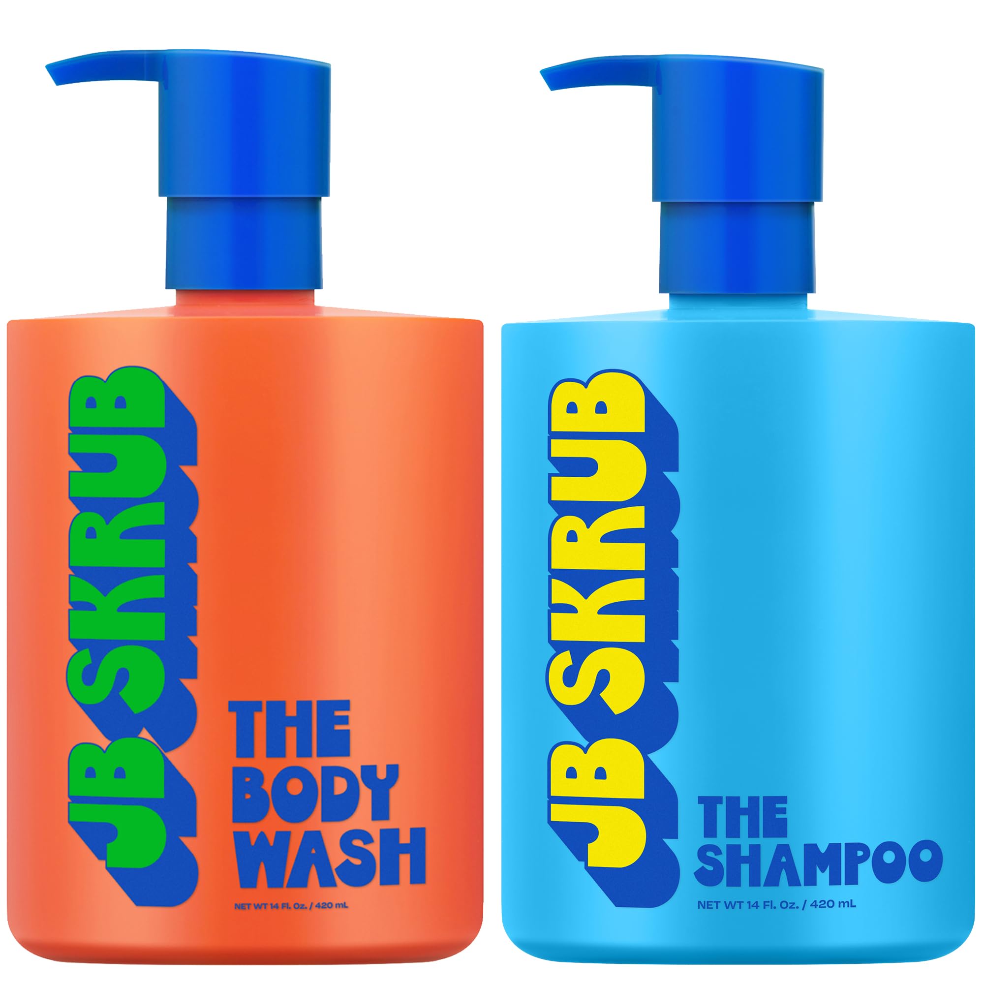 JB SKRUB front packaging showing duo and clear benefits