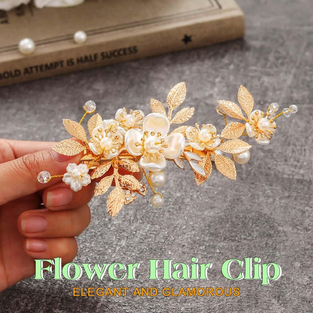 JEAIRTS close-up pearl flower detail highlighting delicate craftsmanship and shine