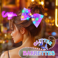 JEAIRTS bow clipped in ponytail, decorative accent for everyday style