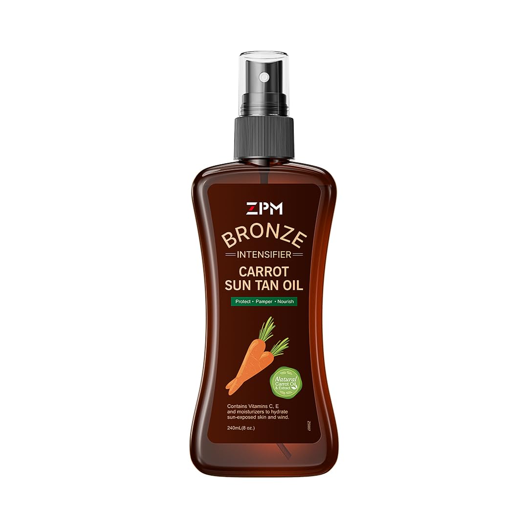 jeallis front bottle of carrot tanning oil showing product branding and benefit