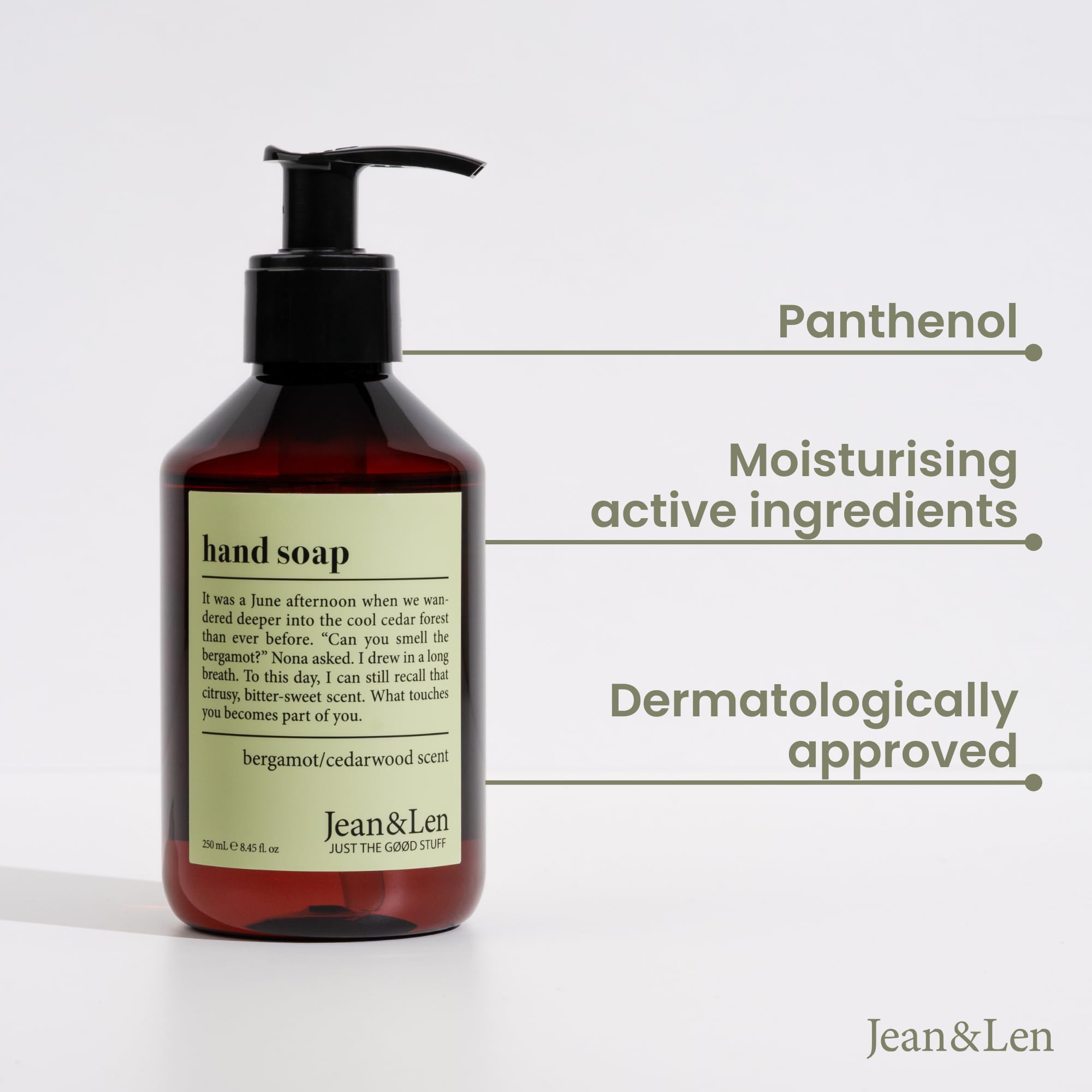 Jean & Len lather texture detail demonstrating gentle foam and quick rinse benefit