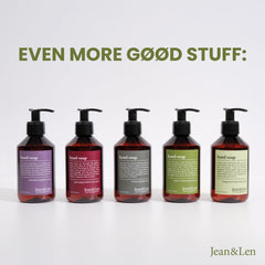 Jean & Len packaging in bathroom lifestyle scene for modern décor
