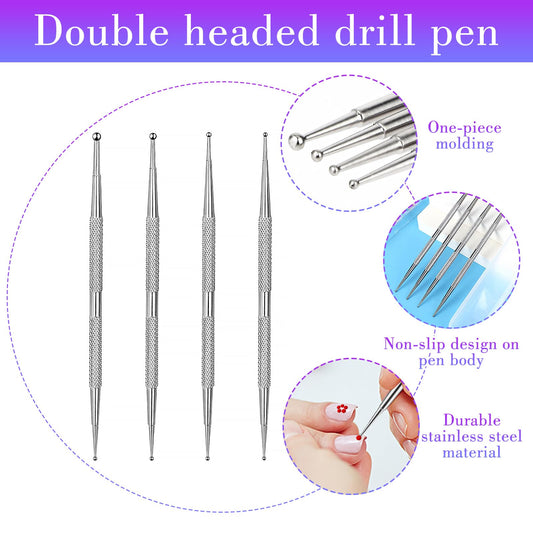 Jeffdad close-up of stainless steel ball tips for precise dot placement
