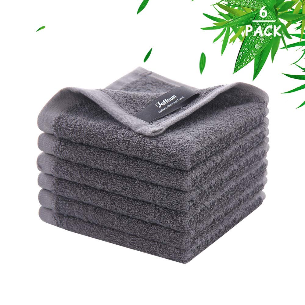 JEFFSUN front packaging showing six dark grey cloths and eco benefits