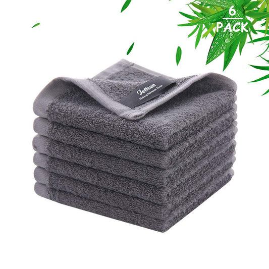 JEFFSUN front packaging showing six dark grey cloths and eco benefits