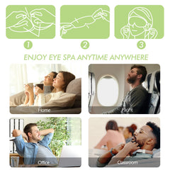 Jekeno mask on airplane passenger portraying easy travel relaxation and eye comfort