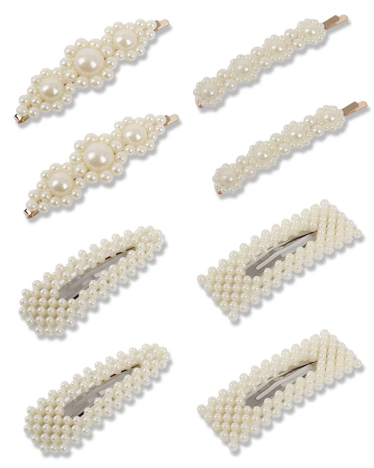 JELIEE front packaging showing eight pearl hair clips for stylish accessorizing
