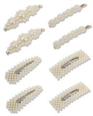 JELIEE front packaging showing eight pearl hair clips for stylish accessorizing
