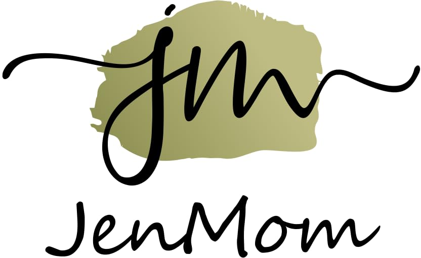 JenMom biodegradable label detail highlighting eco benefit