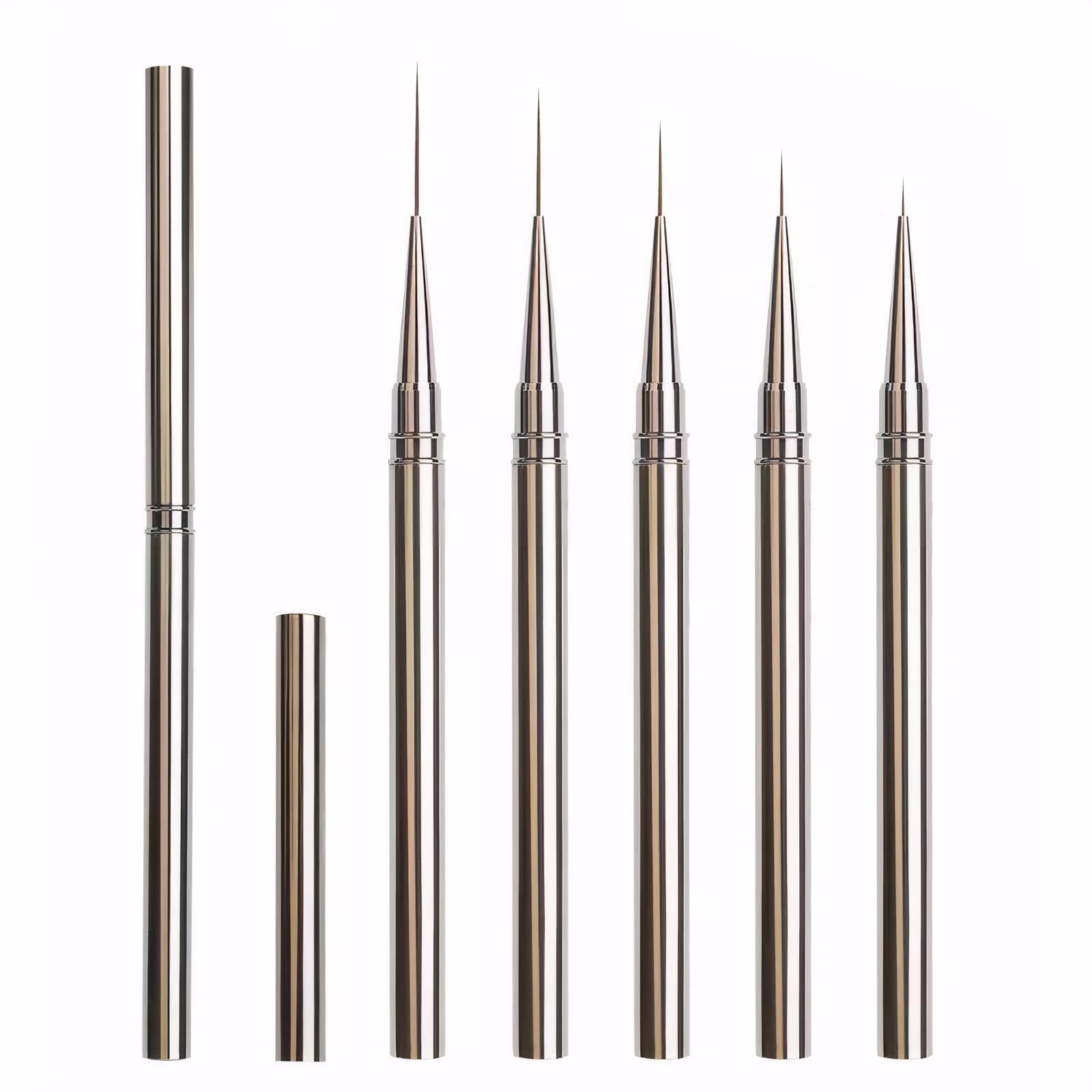 JEONEKID front view of 5-piece brush set showing kit benefits
