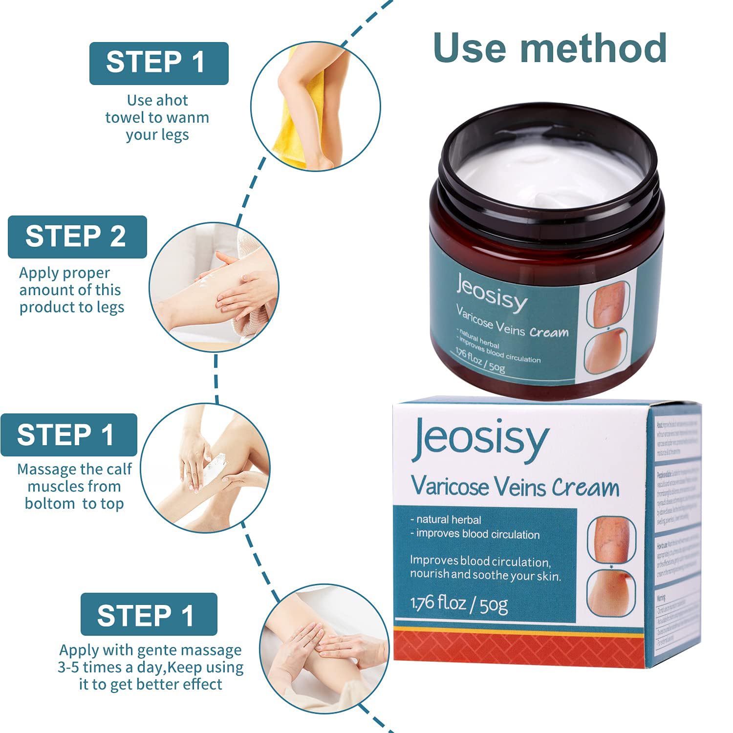 jeosisy legs before and after comparison illustrating improved skin appearance