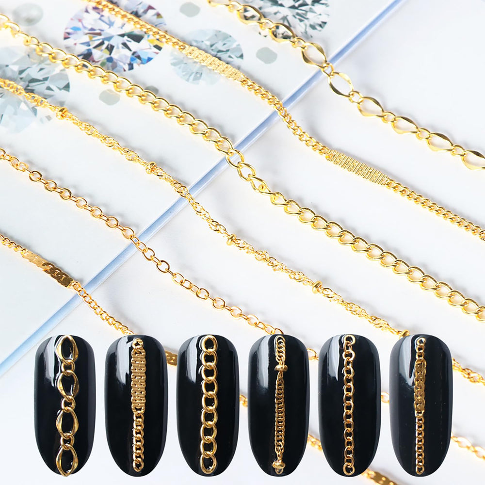 JERCLITY chain embedded under gel topcoat showing smooth durable finish benefit