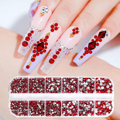 JERCLITY close-up facet detail of emerald and red glass gems showcasing bright sparkle