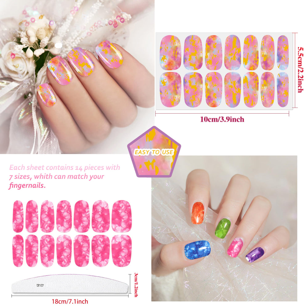 Array of JERCLITY solid-color nail strips displaying versatile shades for coordinated looks