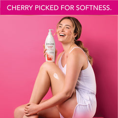 Jergens applied on arm before and after showing smoother skin benefit