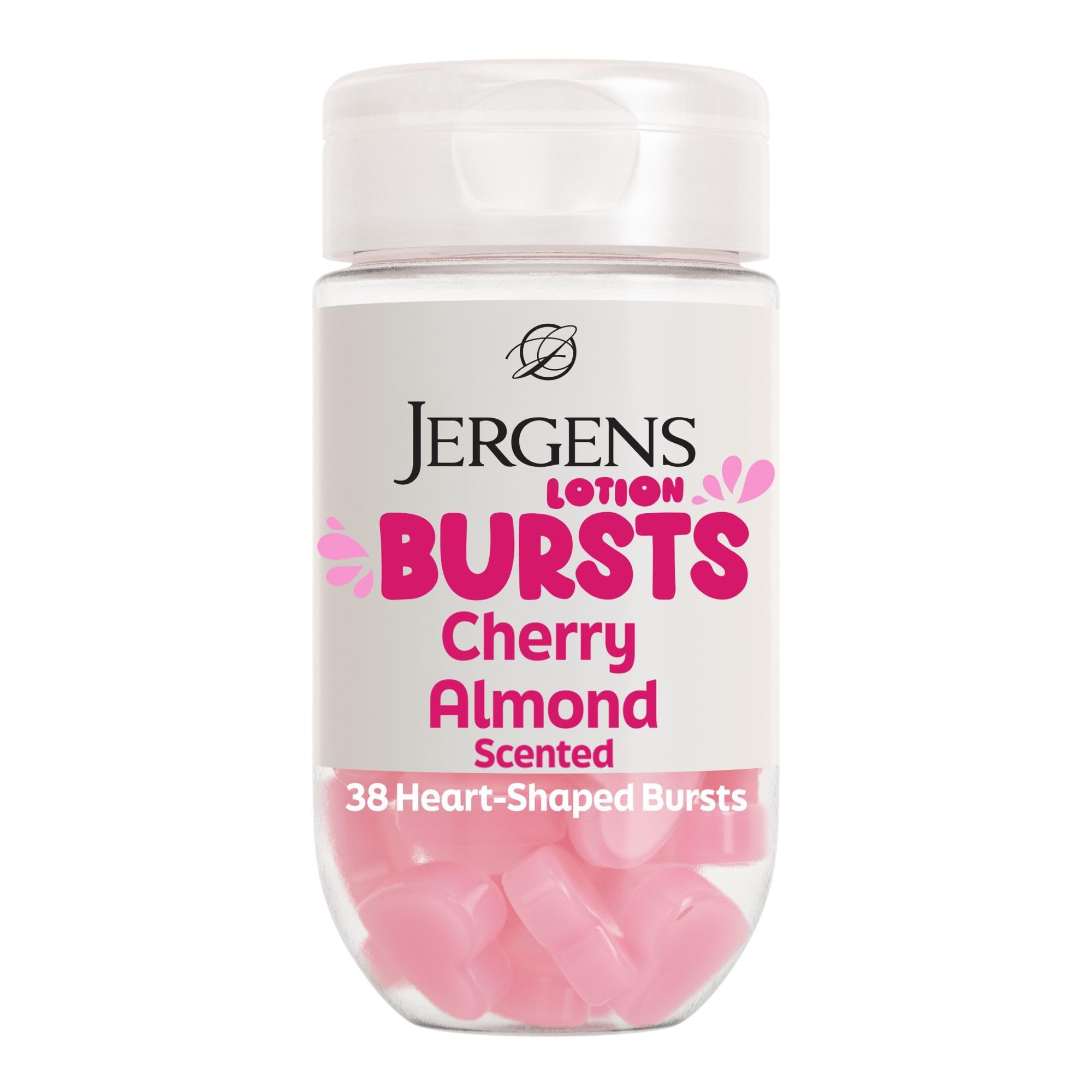 Jergens front packaging showing 38-count bursts and benefits