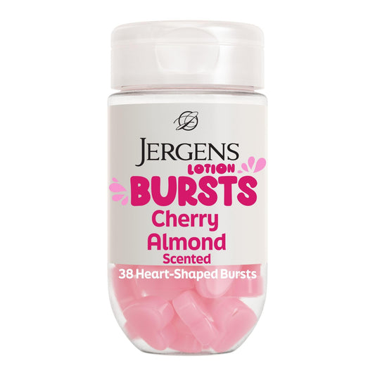 Jergens front packaging showing 38-count bursts and benefits