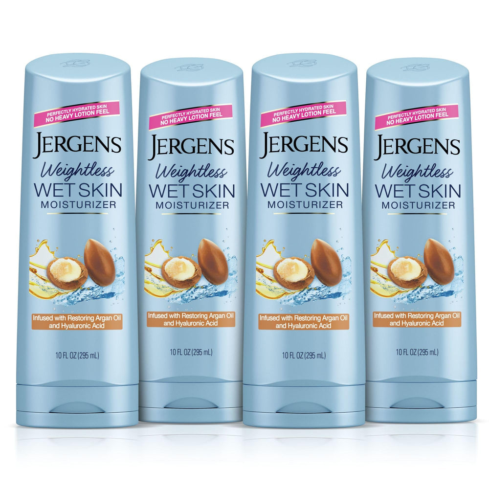Jergens front label showing wet skin moisturizer for fast hydration