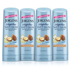 Jergens front label showing wet skin moisturizer for fast hydration