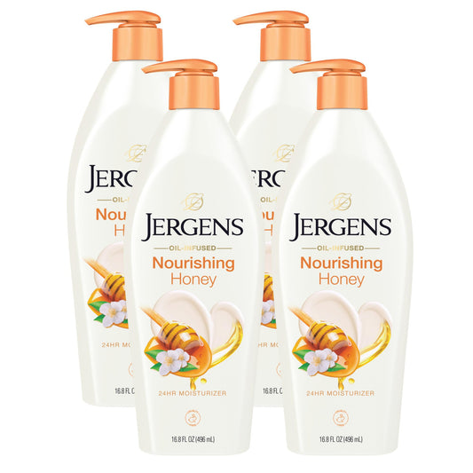 Jergens front bottle showing label and nourishing benefits