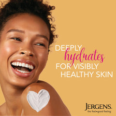 Jergens ingredients label highlighting honey and Hydralucence blend