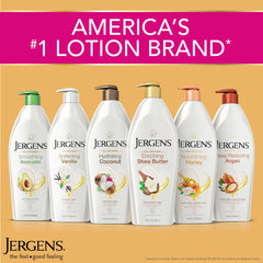 Jergens ingredients label close-up showing clean formula benefit