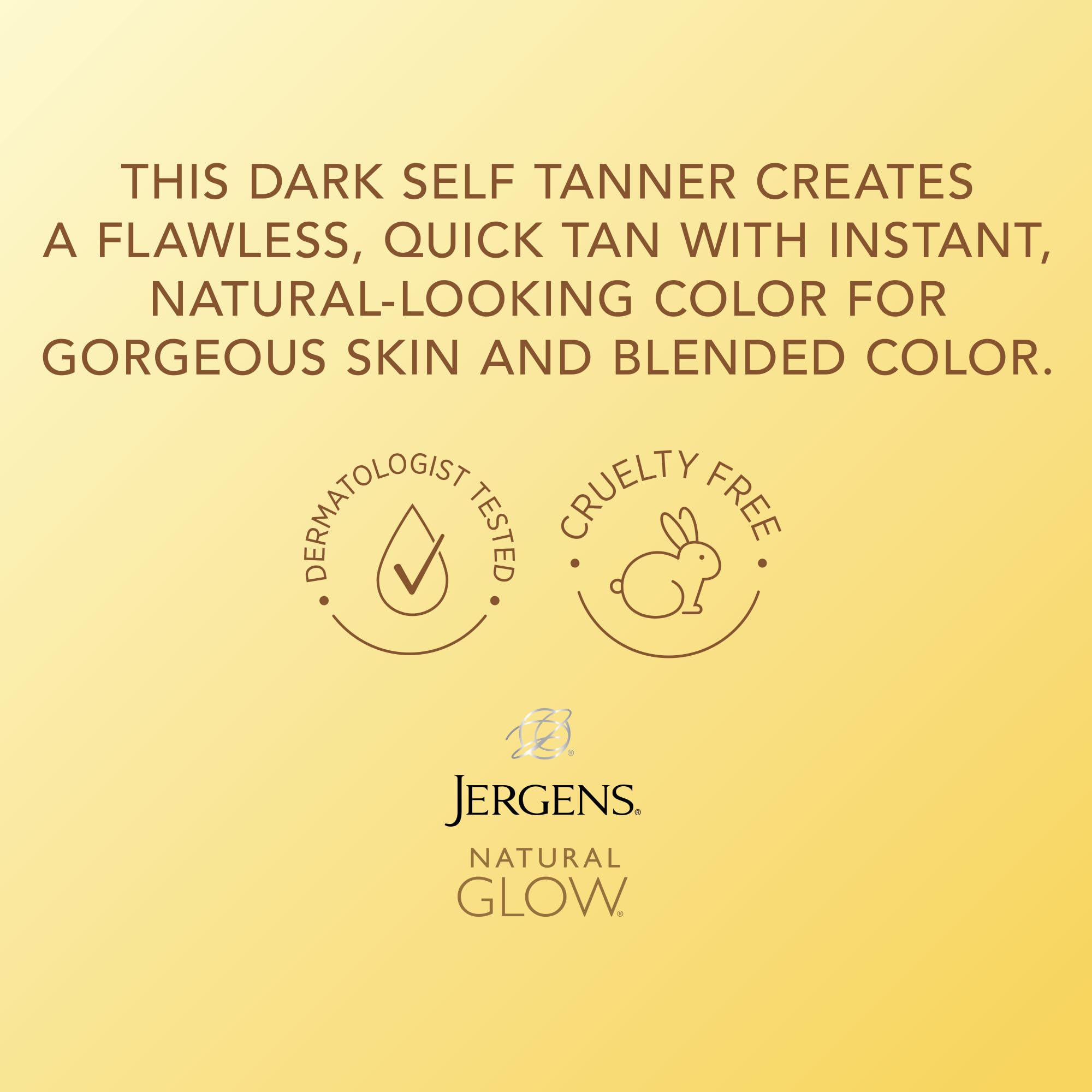 Jergens before and after arm comparison showing natural bronze result