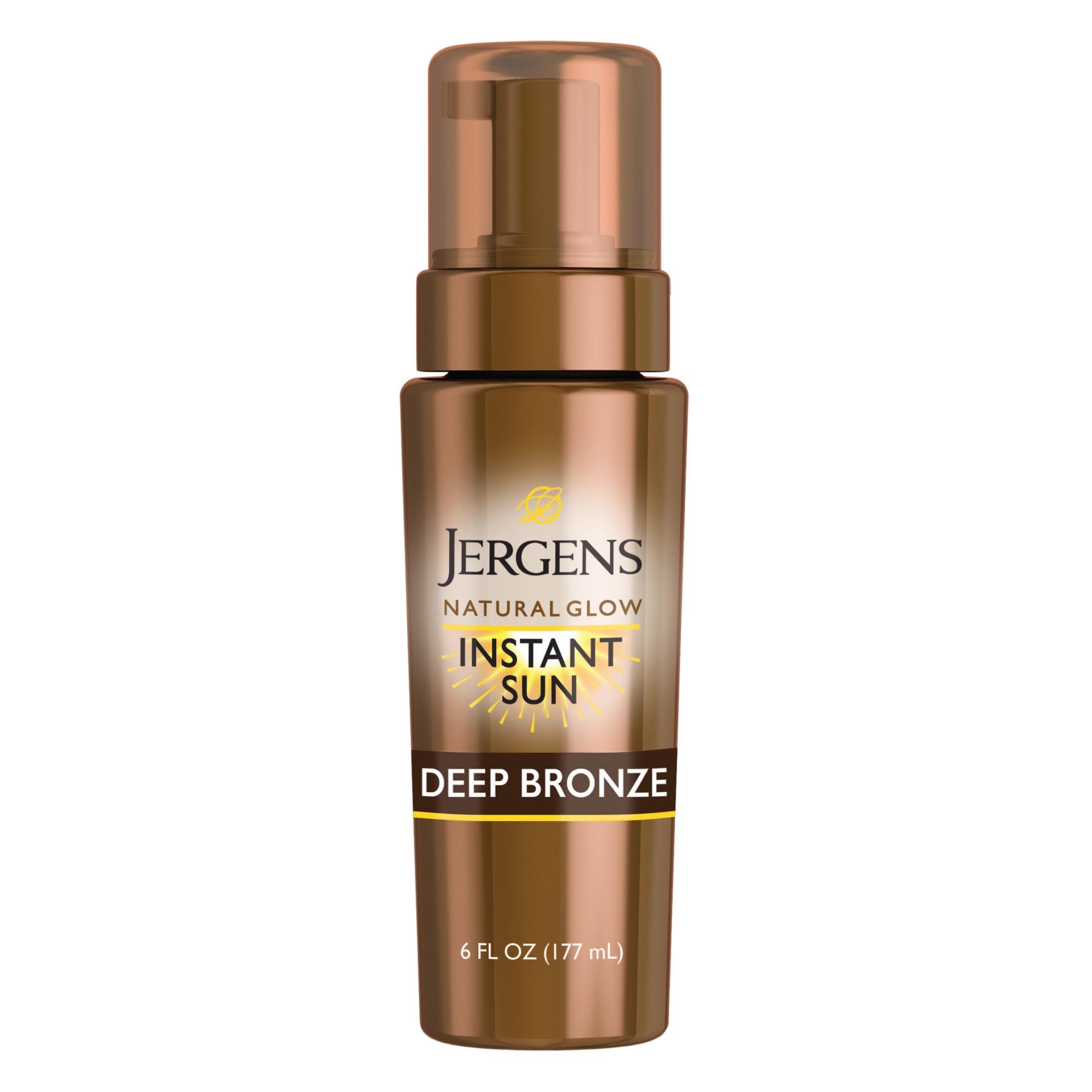 Jergens front packaging showing product and deep bronze benefit