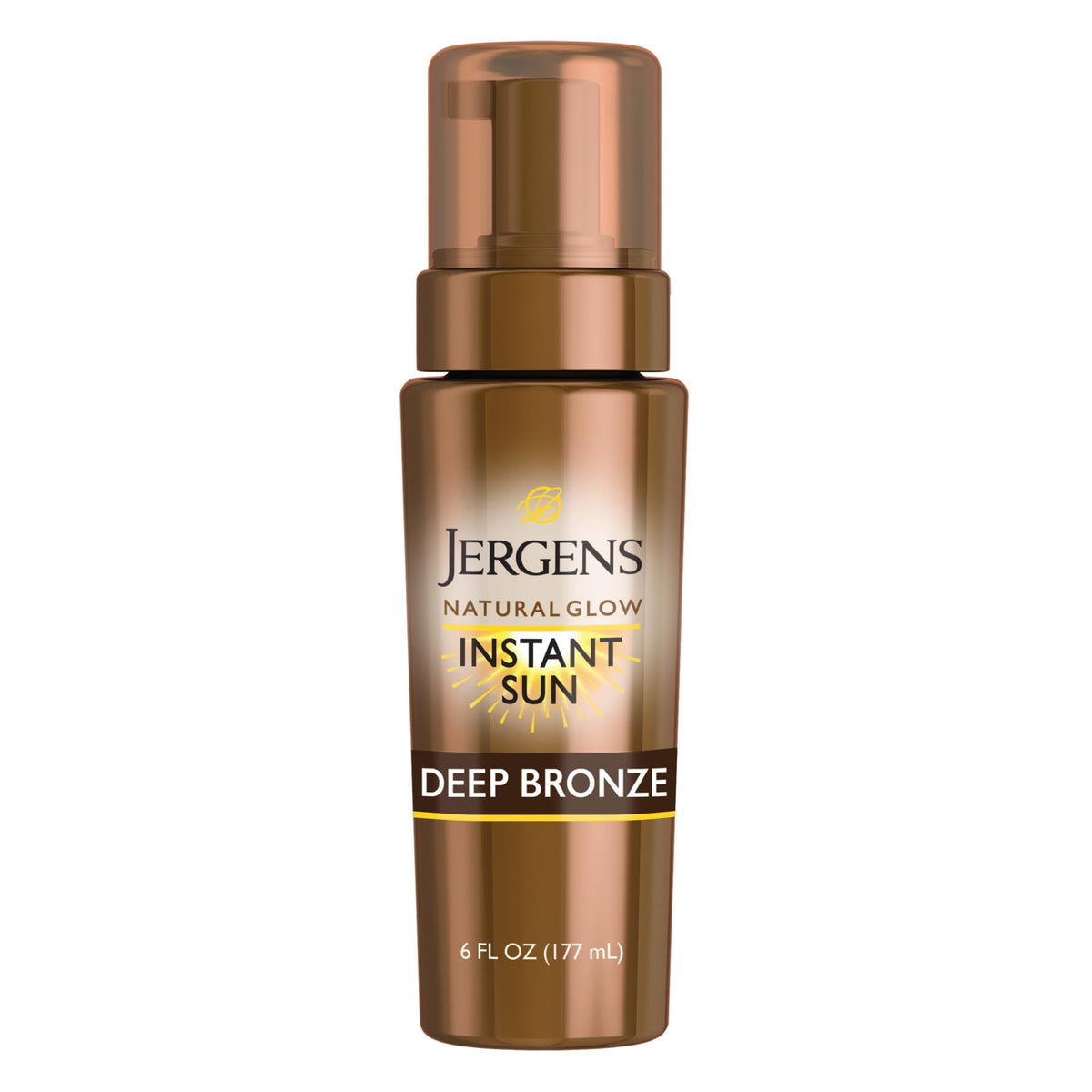 Jergens front packaging showing product and deep bronze benefit