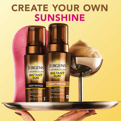 Jergens lifestyle image in a beach bag for easy year-round glow