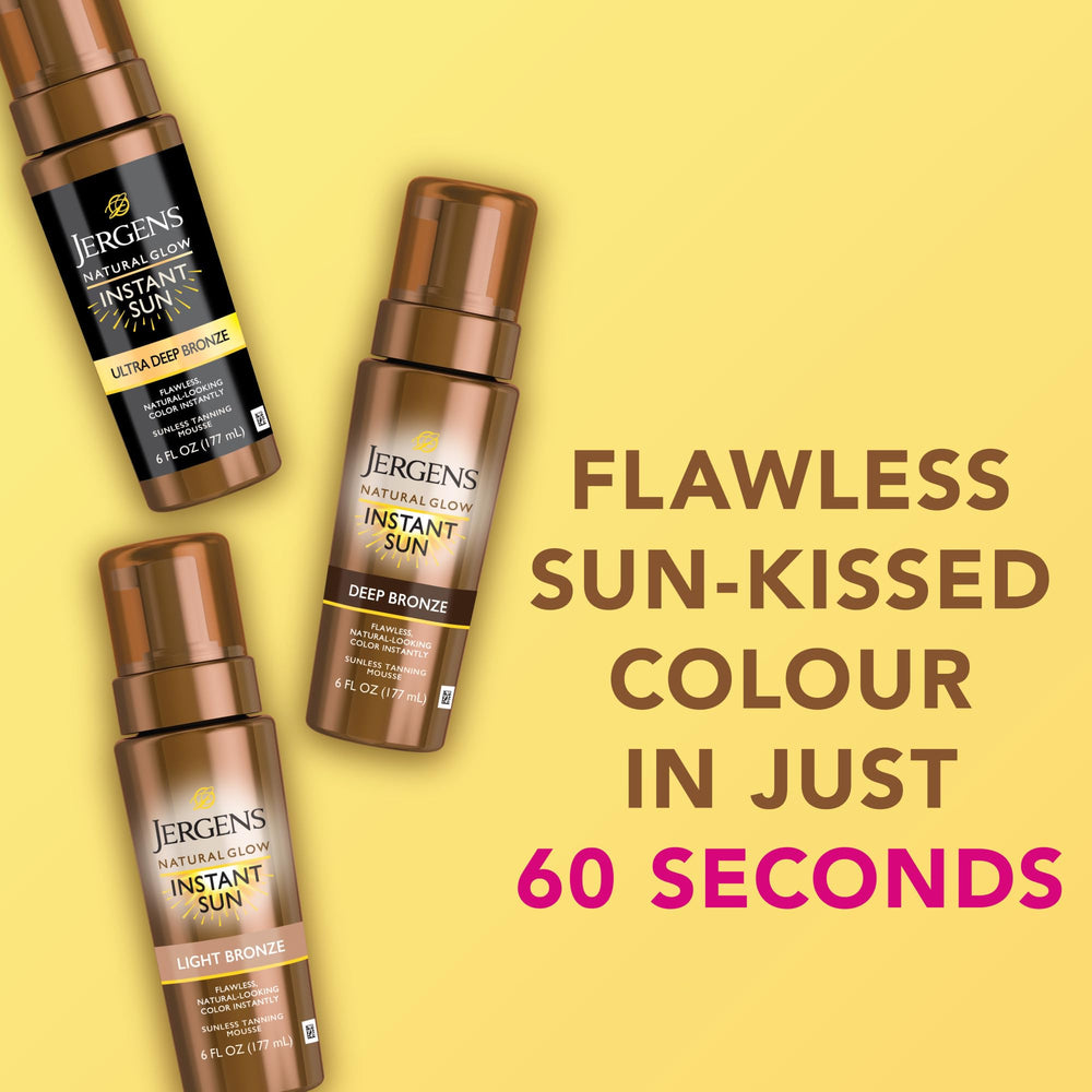 Jergens tinted mousse on palm demonstrating precise application visibility