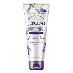Jergens front tube showing lavender body butter for quick hydration