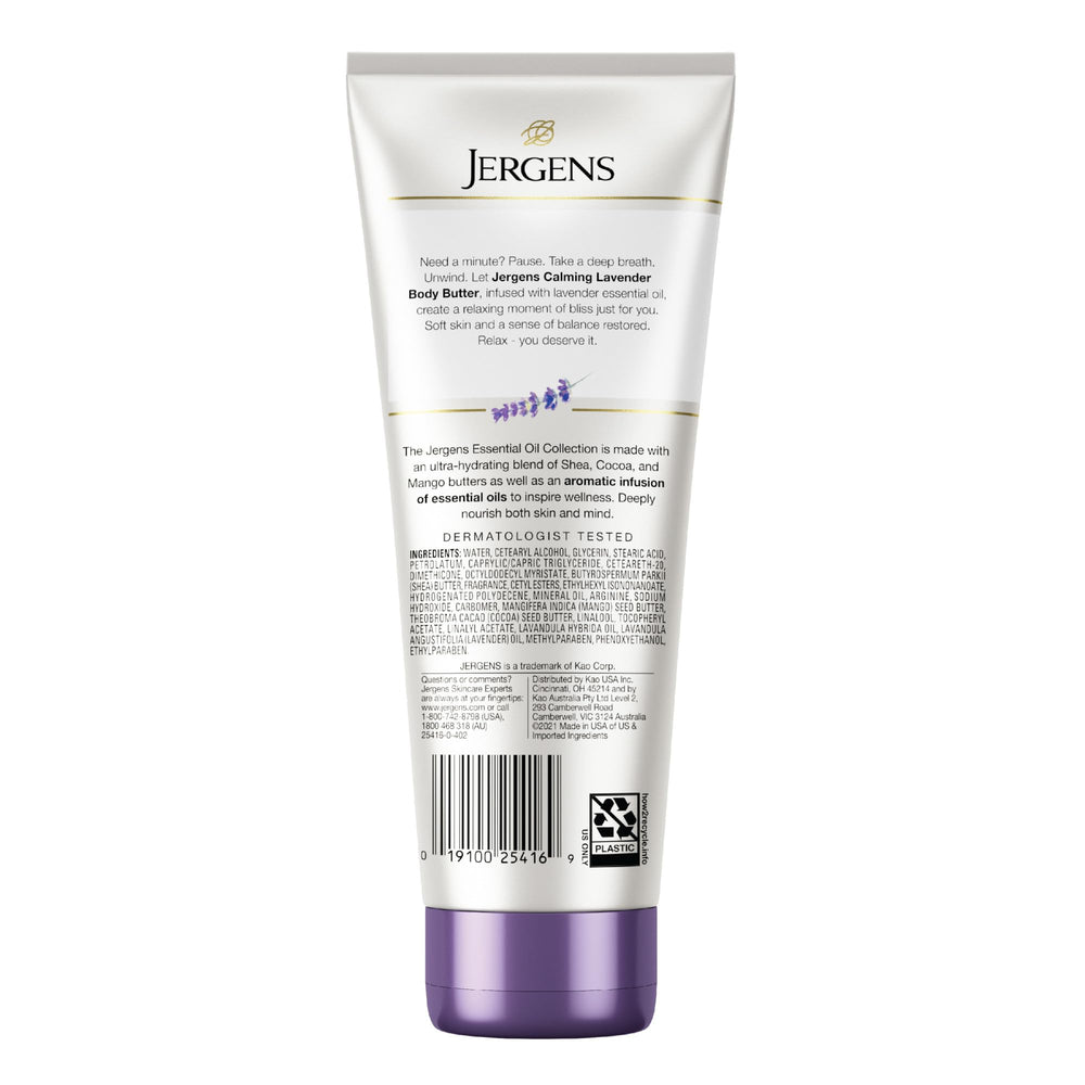 Jergens 7 oz tube next to everyday items to show compact convenience