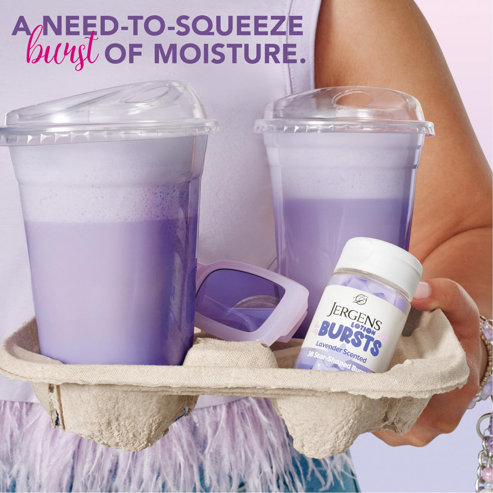Jergens lotion on hand showing smooth finish and quick absorption