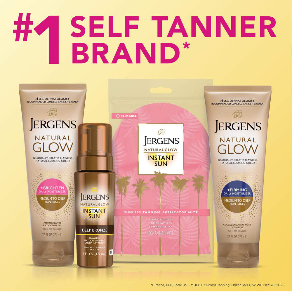 Jergens lifestyle image with tanned, smooth legs ready for warm weather