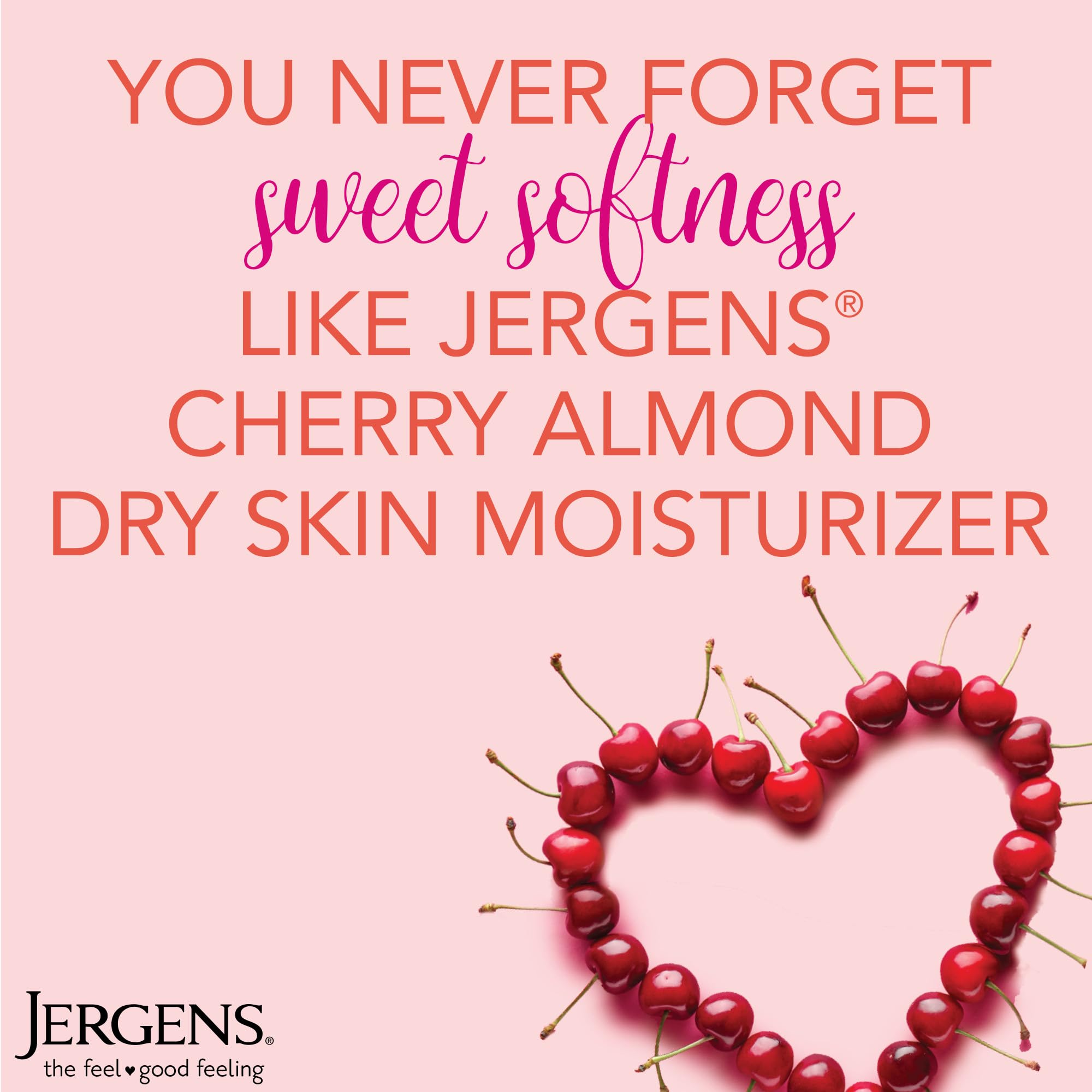 Jergens lotion texture swirl highlighting lightweight absorption benefit
