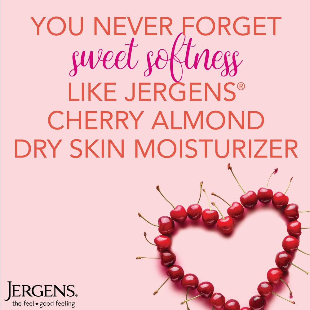 Jergens lotion texture swirl highlighting lightweight absorption benefit