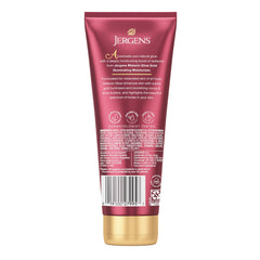 Jergens bottle on bathroom counter suggesting daily skincare routine