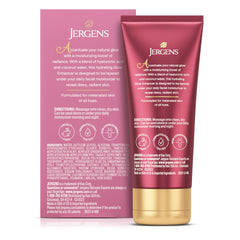 Jergens Melanin Glow in bathroom routine setting showing layering under moisturizer