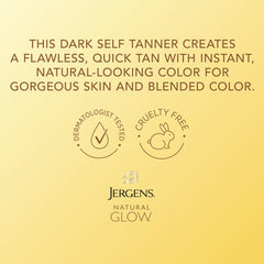 Jergens mousse being applied on arm demonstrating streak-free benefit