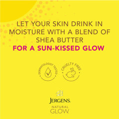 Jergens applied on wet skin demonstrating quick in-shower use