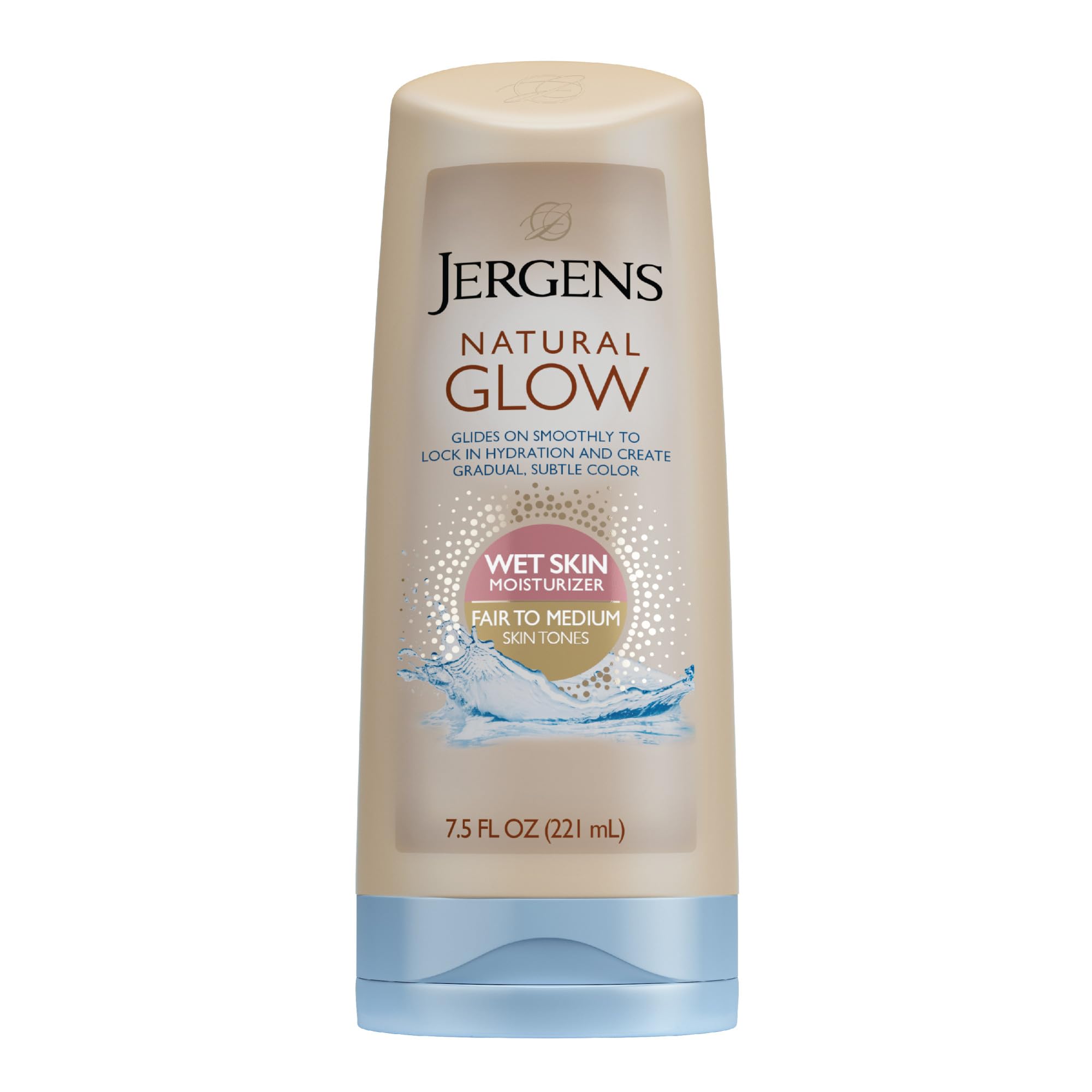 Jergens bottle front packaging showing product and benefits