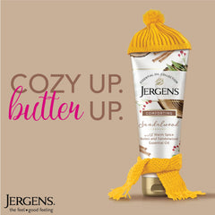 Jergens hand applying body butter to show smoothing and moisturizing effect