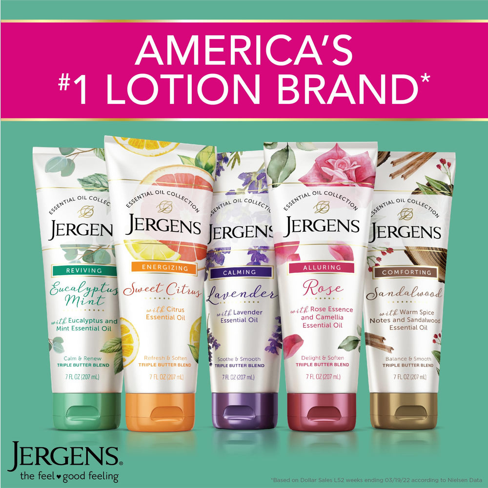 Jergens ingredient close-up with shea cocoa mango butters for deep nourishment
