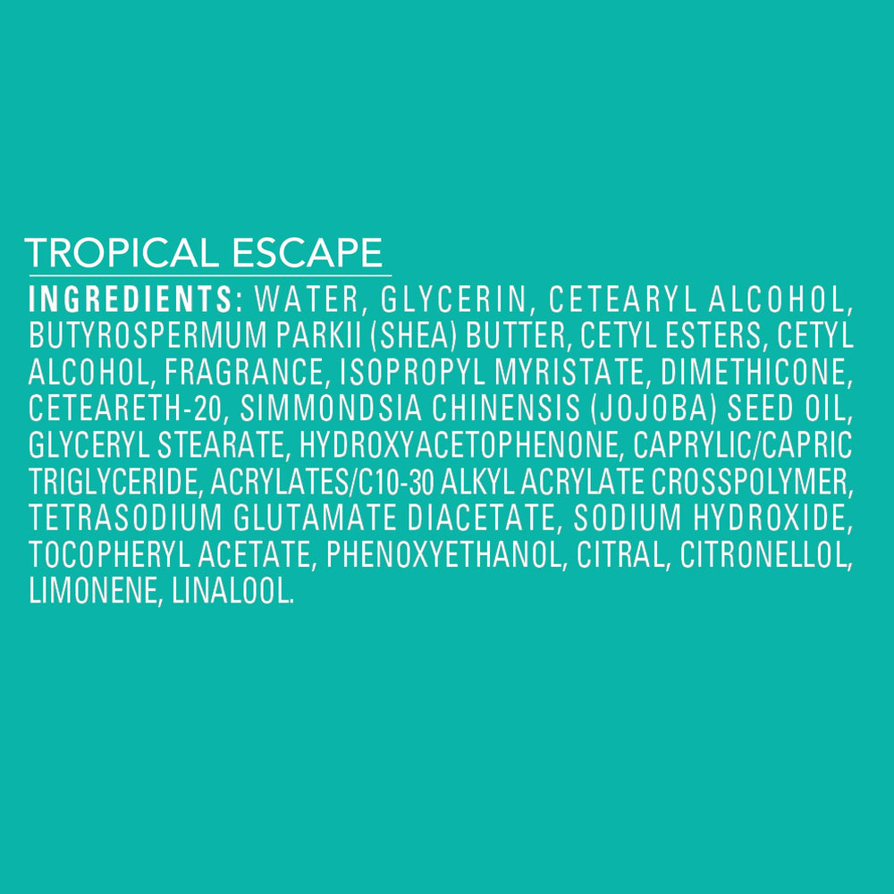 Jergens product label and ingredients list showing shea butter and Vitamin E benefits