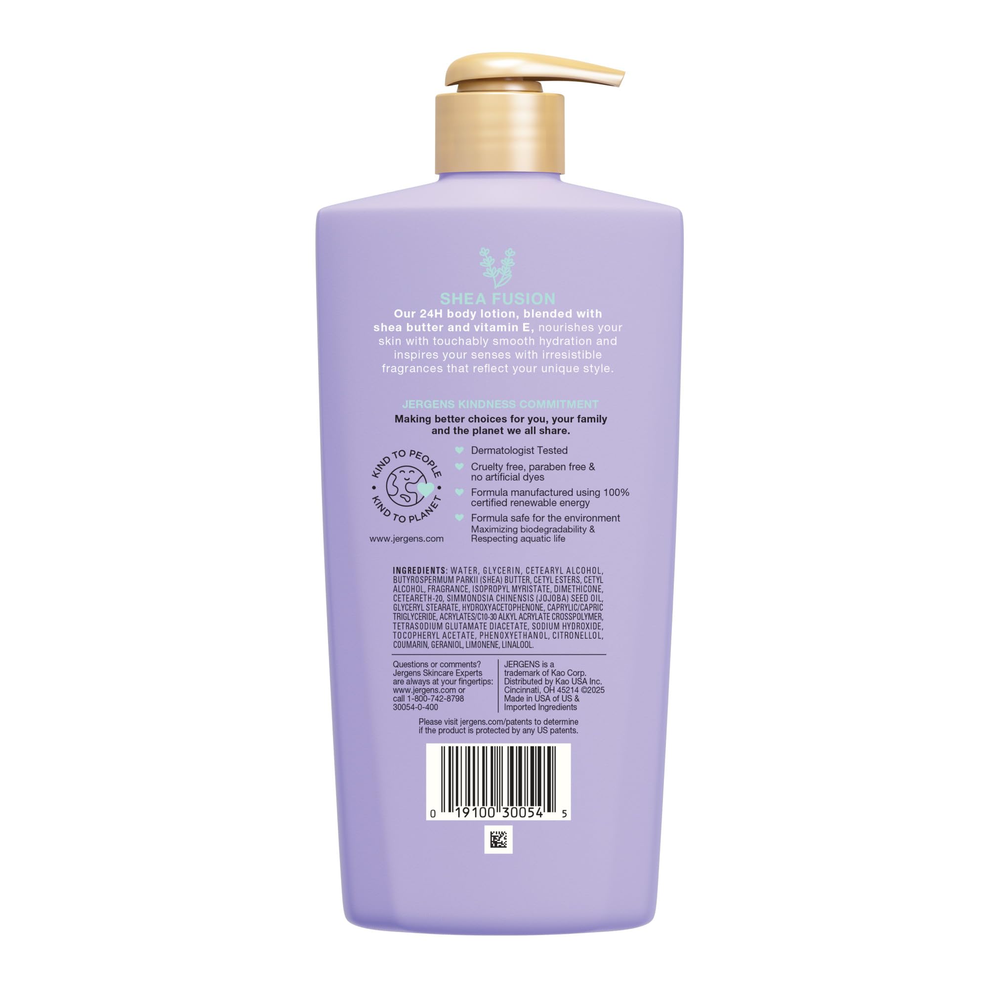 Jergens bottle on bathroom shelf in lifestyle scene for daily use