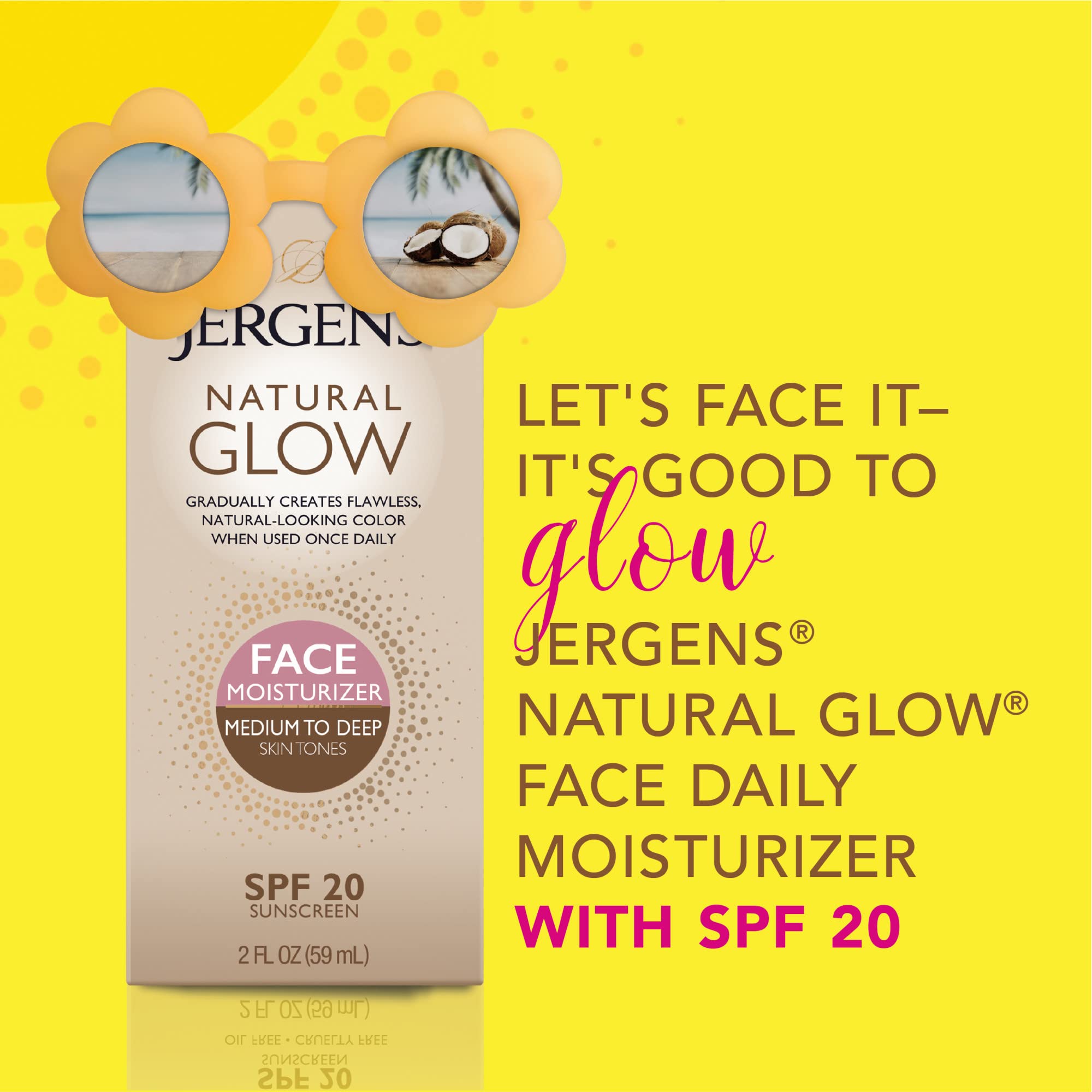 Jergens 2 oz tube held in hand showing compact travel-friendly size benefit