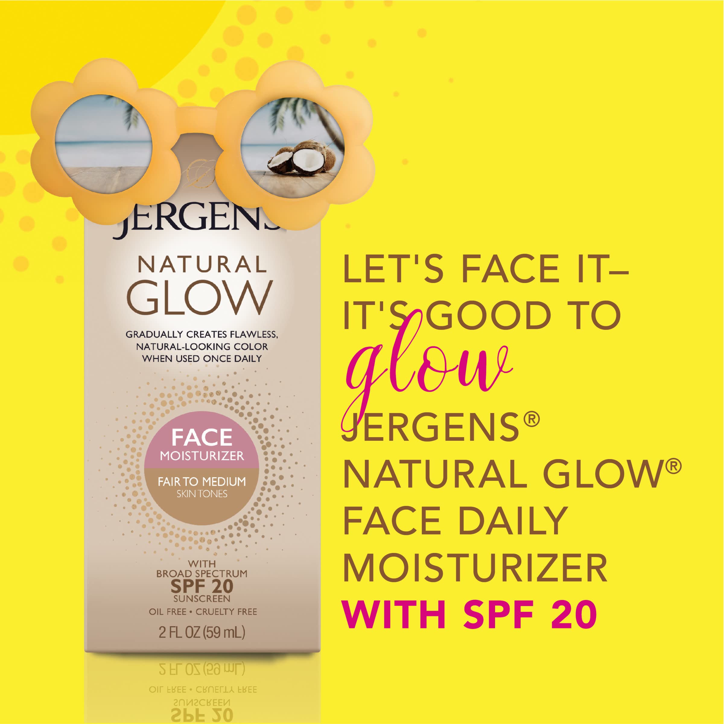 Jergens size scale next to hand illustrating travel-friendly kit and portable daily use