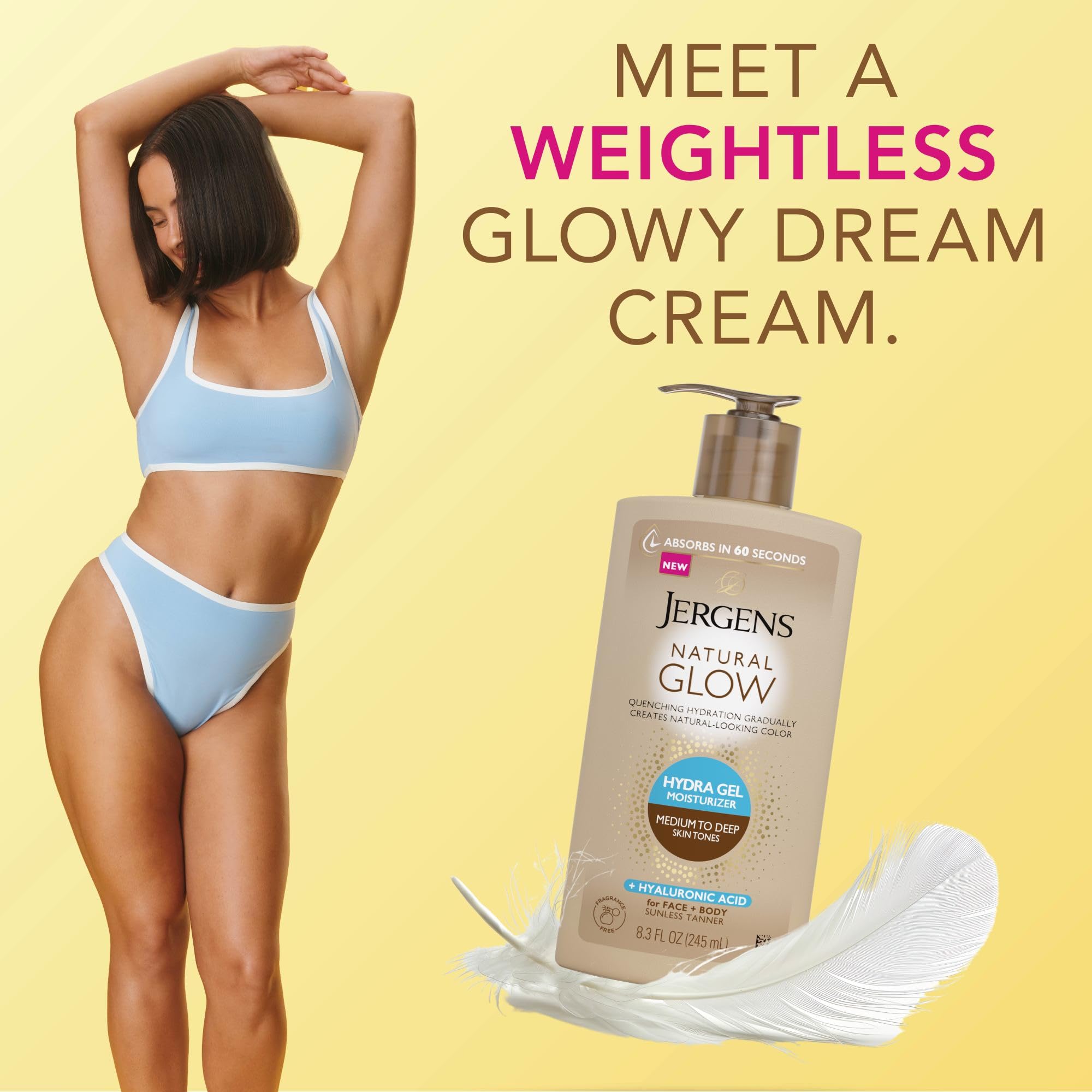 Jergens gel texture close-up highlighting smooth glide and lightweight hydration